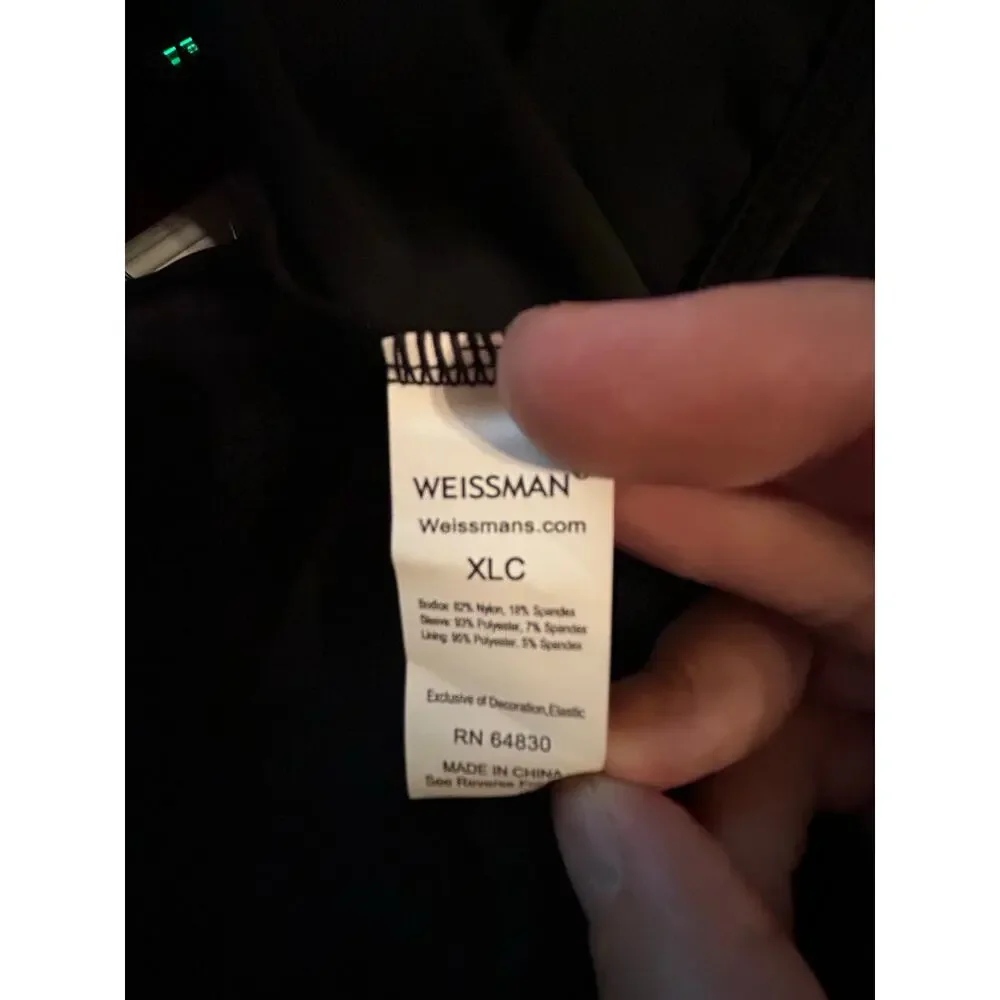 Weissman Intentions Black Cut Out Dance Bodysuit, Child XLC 16-18 - Picture 5 of 6